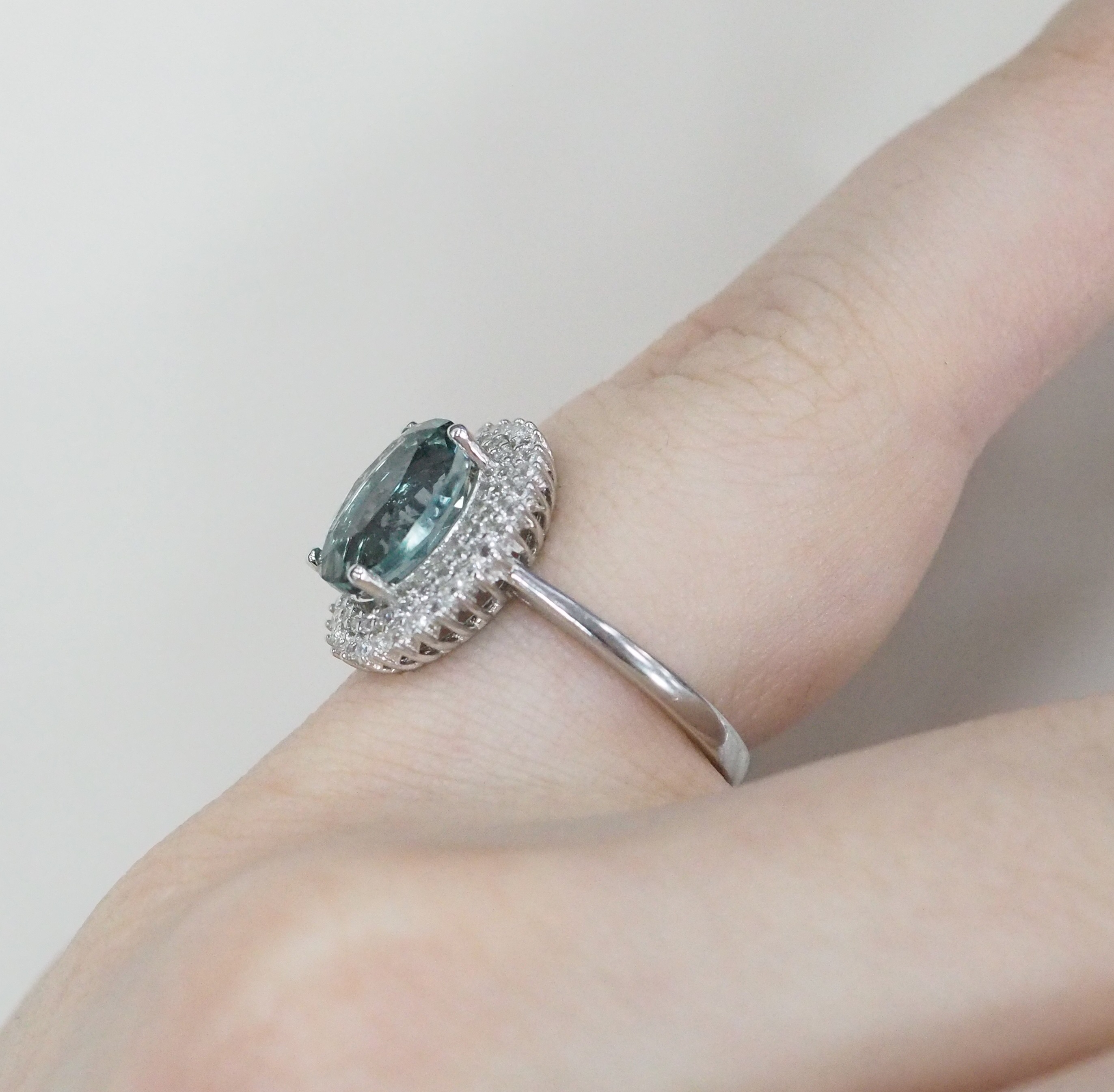 Серебряное кольцо с флюоритом